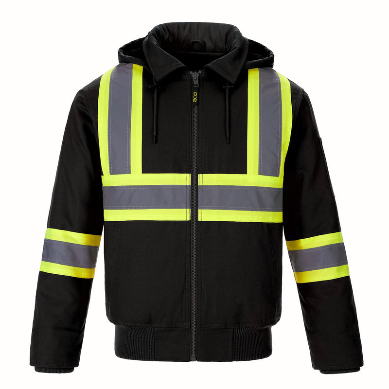 Load image into Gallery viewer, L01290 - International - Cotton Canvas Hi-Vis Bomber Jacket w/ Detachable Hood