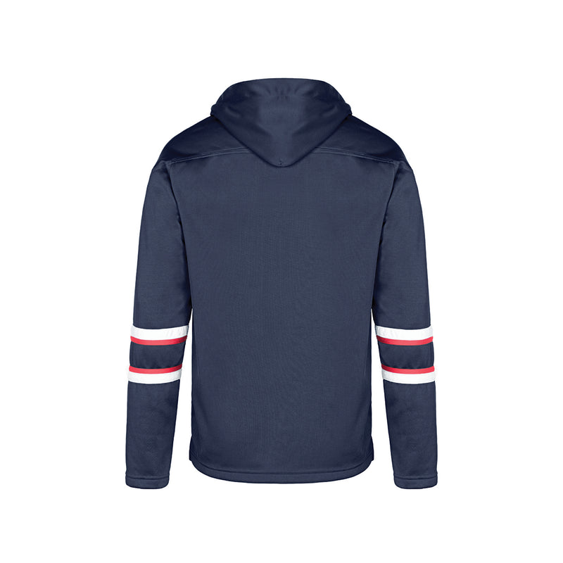 Load image into Gallery viewer, L0617Y - Dangle - Youth Pullover Hockey Lace Hooded Sweatshirt