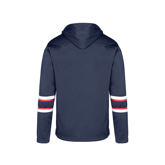 L0617Y - Dangle - Youth Pullover Hockey Lace Hooded Sweatshirt