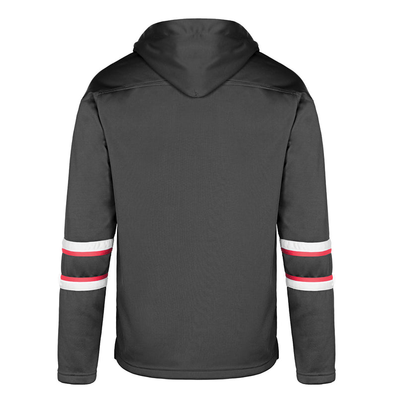 Load image into Gallery viewer, L00617 - Dangle - Adult Pullover Hockey Lace Hooded Sweatshirt