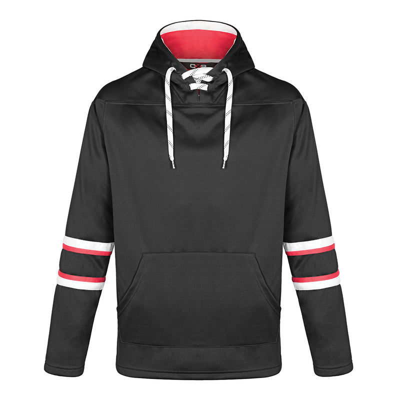 Load image into Gallery viewer, L00617 - Dangle - Adult Pullover Hockey Lace Hooded Sweatshirt