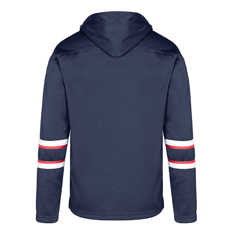 Load image into Gallery viewer, L00617 - Dangle - Adult Pullover Hockey Lace Hooded Sweatshirt