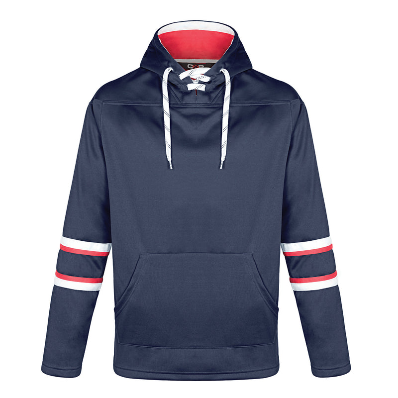 Load image into Gallery viewer, L00617 - Dangle - Adult Pullover Hockey Lace Hooded Sweatshirt