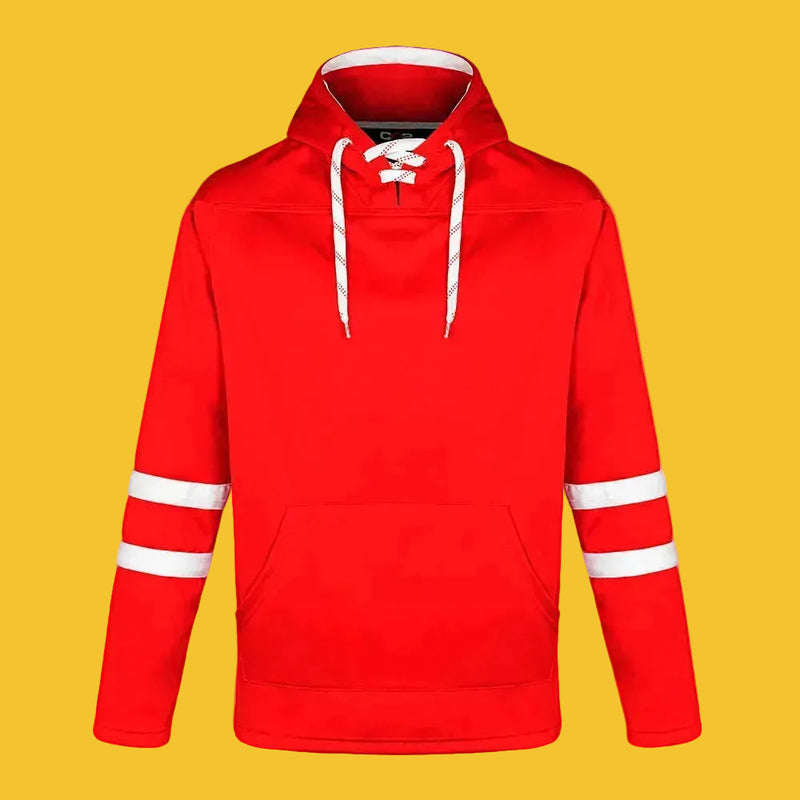 Load image into Gallery viewer, L00617 - Dangle - Adult Pullover Hockey Lace Hooded Sweatshirt