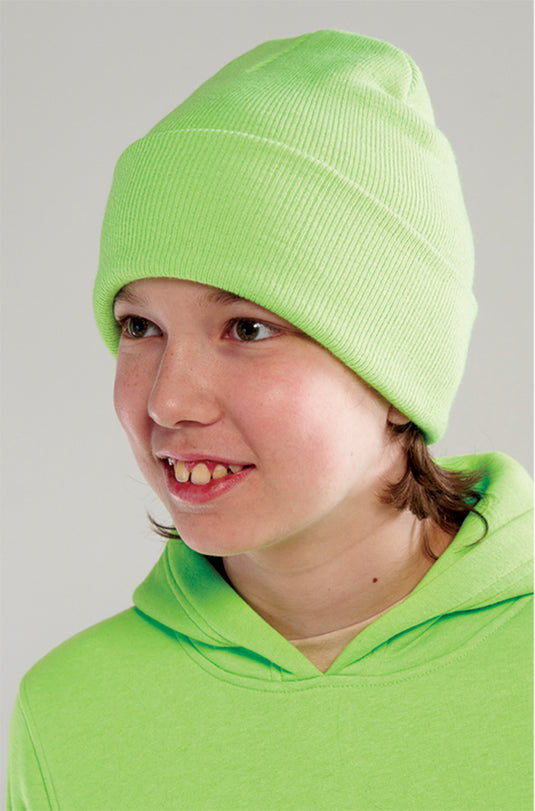 H08002 - Blaze - Tuque en Tricot à Ourlet Replié (COULEURS INTENSE)
