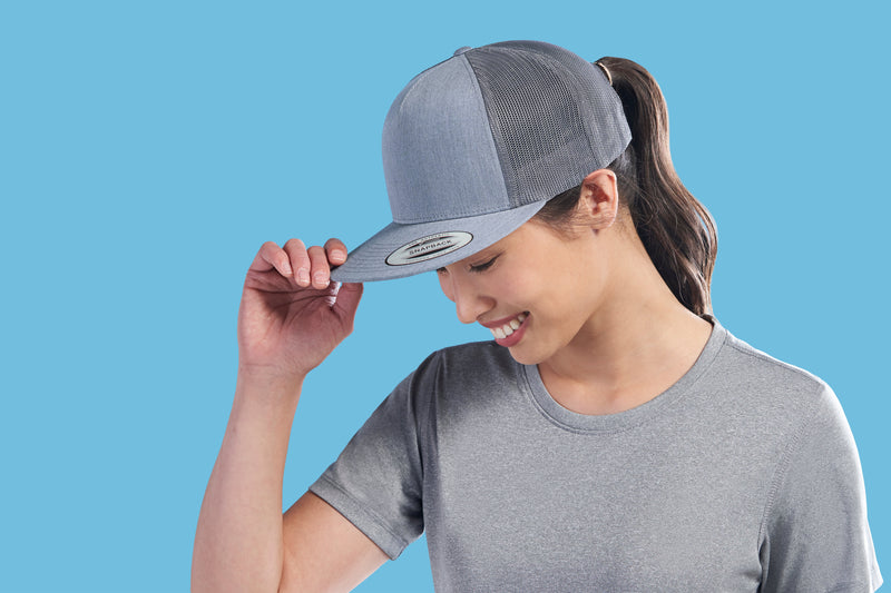 Load image into Gallery viewer, F06006 - YP Classics 5 Panel Flat Peak Snap Back Trucker Cap