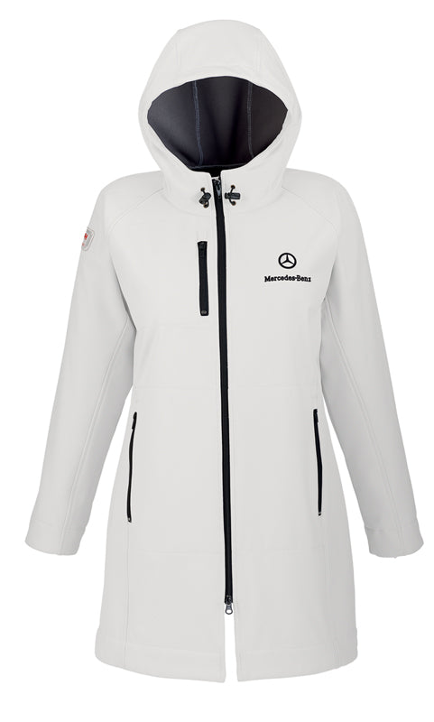 JK303 - Custom Unlined 3/4 length soft shell jacket with hood (ladies')