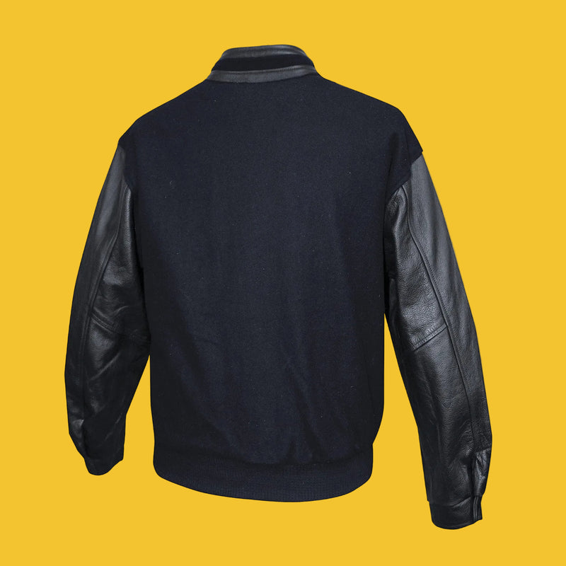 Chargez l'image dans la visionneuse de la galerie, L00327 - Graduate - Manteau Isolé en Melton et Cuir pour Homme