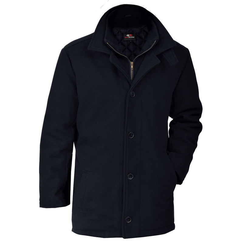 Load image into Gallery viewer, L00329 - Bayside - Men&#39;s Melton Insulated Peacoat
