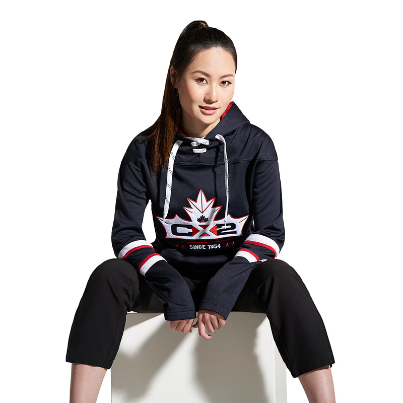 Load image into Gallery viewer, L00617 - Dangle - Adult Pullover Hockey Lace Hooded Sweatshirt