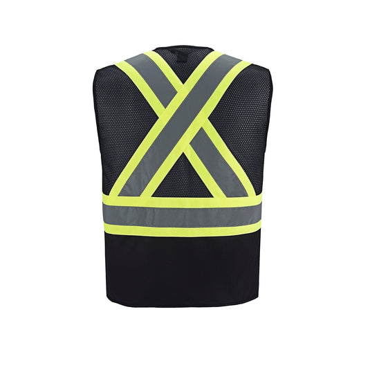 L01150 - Scout - Adult Tricot Hi-Vis Zipper Front Vest