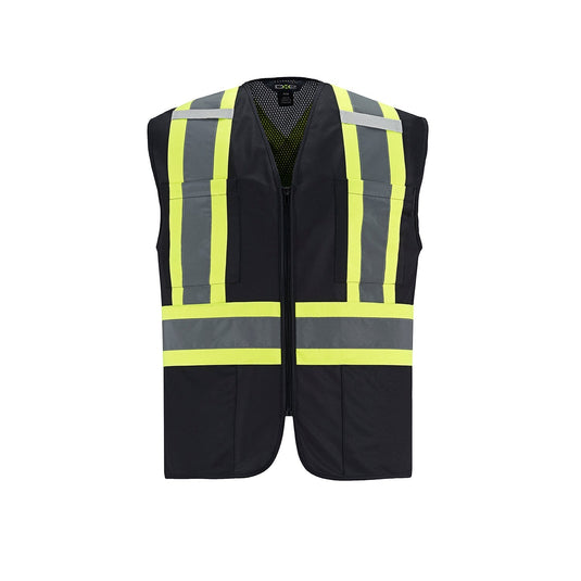 L01150 - Scout - Adult Tricot Hi-Vis Zipper Front Vest