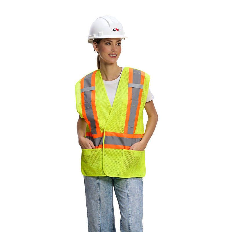 Load image into Gallery viewer, L01155 - Sentinel - Mesh Hi-Vis 5 Point Tear-away Vest - Dual Sized