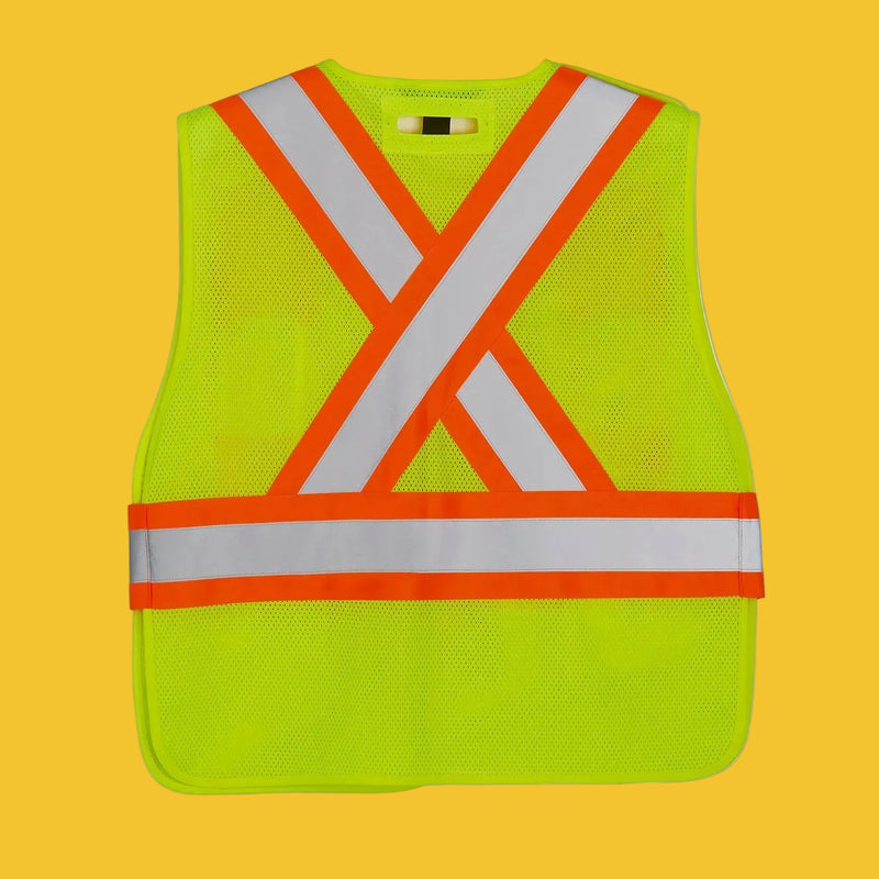 Load image into Gallery viewer, L01180 - Patrol - DISCONTINUED - Mesh Hi-Vis 5 Point Tear Away Vest - One Size
