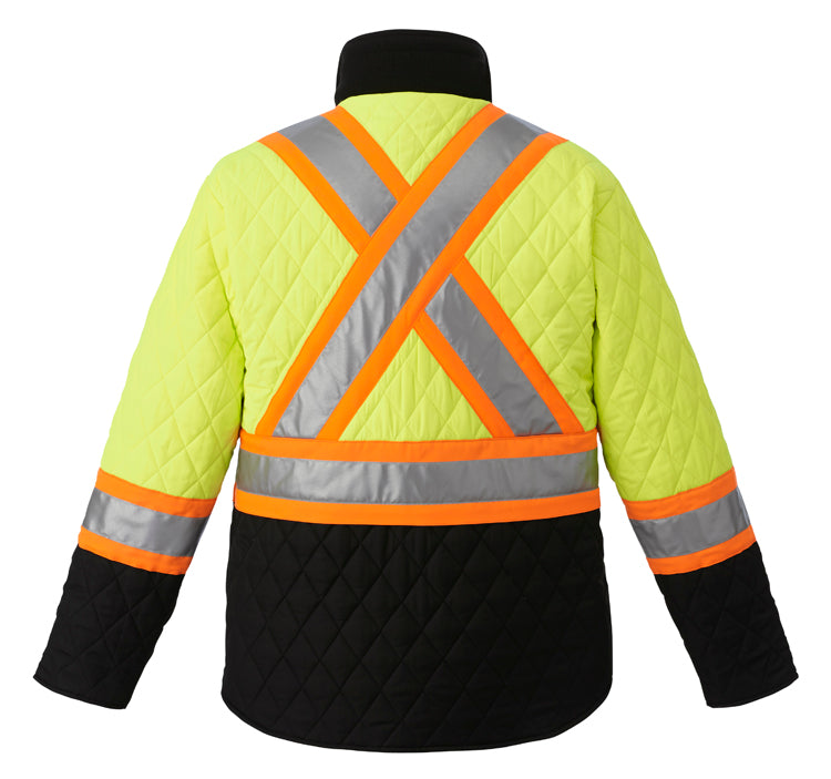 Load image into Gallery viewer, L01210 - Zircon - Cotton Canvas Reversible to Polyester Hi-Vis Insulated Jacket
