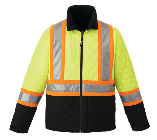 L01210 - Zircon - Cotton Canvas Reversible to Polyester Hi-Vis Insulated Jacket