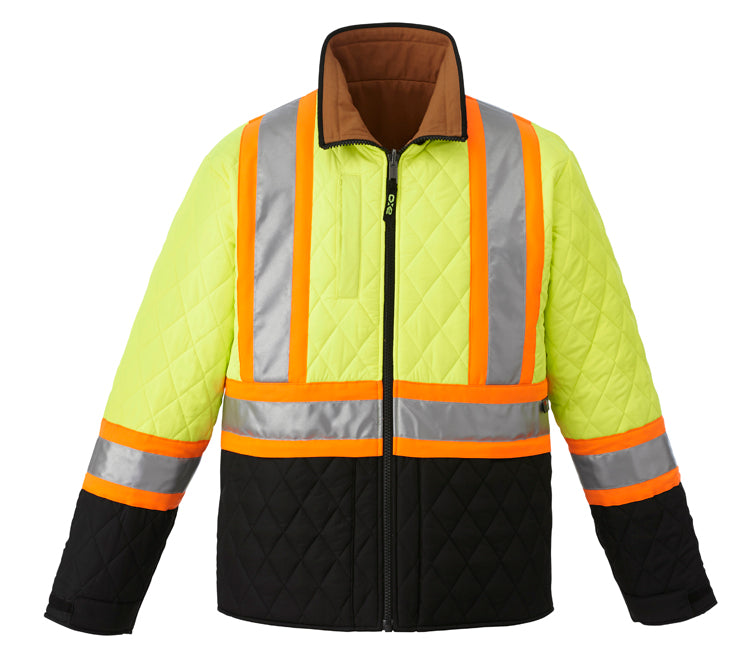 Load image into Gallery viewer, L01210 - Zircon - Cotton Canvas Reversible to Polyester Hi-Vis Insulated Jacket
