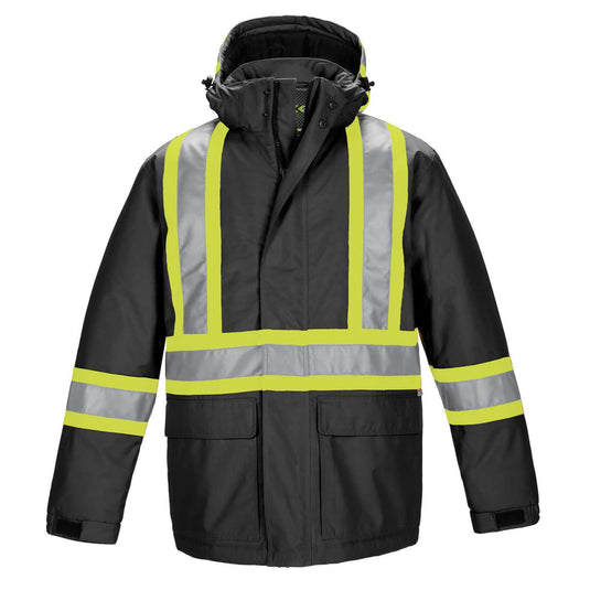 L01250 - Armour - Hi-Vis Insulated Parka w/ Detachable Hood