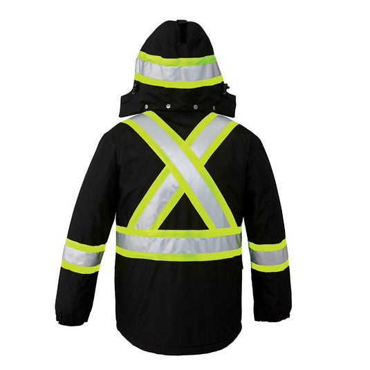 L01250 - Armour - Hi-Vis Insulated Parka w/ Detachable Hood