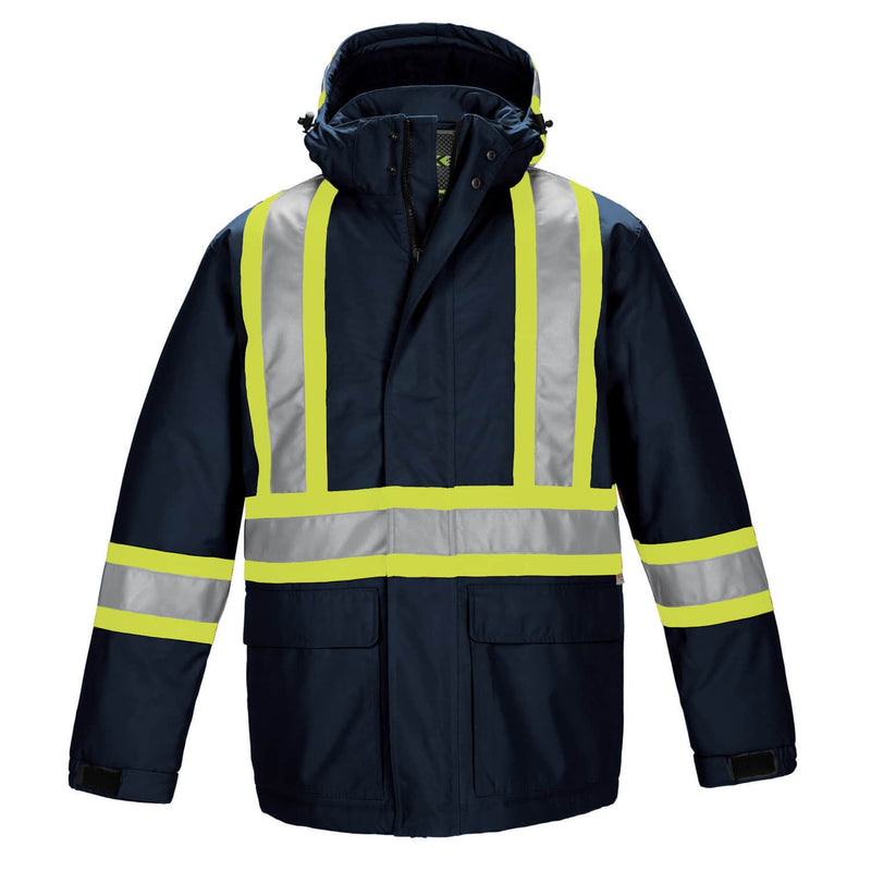 Load image into Gallery viewer, L01250 - Armour - Hi-Vis Insulated Parka w/ Detachable Hood