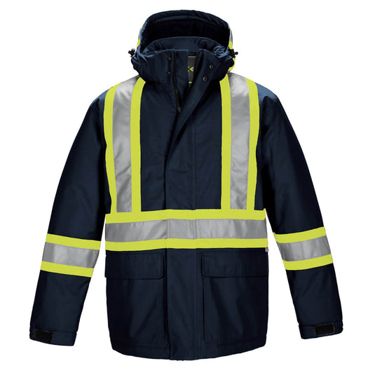 L01250 - Armour - Hi-Vis Insulated Parka w/ Detachable Hood