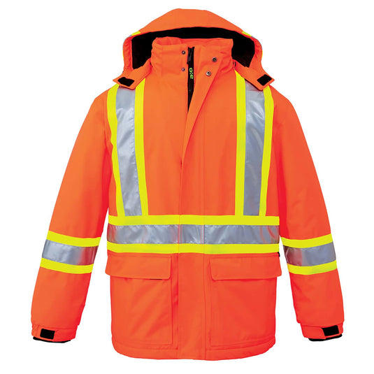 L01250 - Armour - Hi-Vis Insulated Parka w/ Detachable Hood