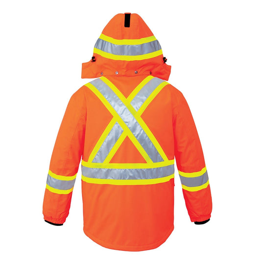 L01250 - Armour - Hi-Vis Insulated Parka w/ Detachable Hood