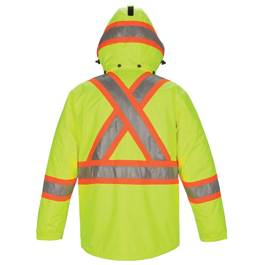 L01250 - Armour - Hi-Vis Insulated Parka w/ Detachable Hood