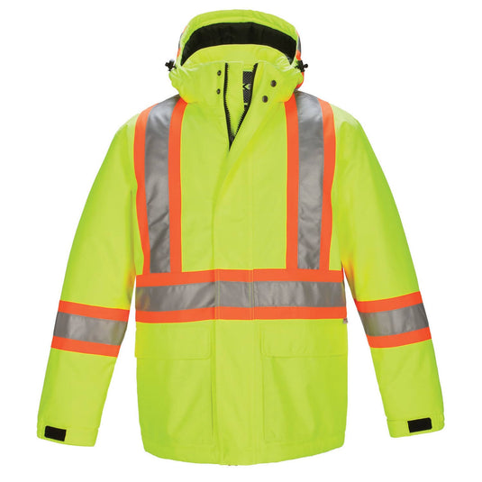 L01250 - Armour - Hi-Vis Insulated Parka w/ Detachable Hood