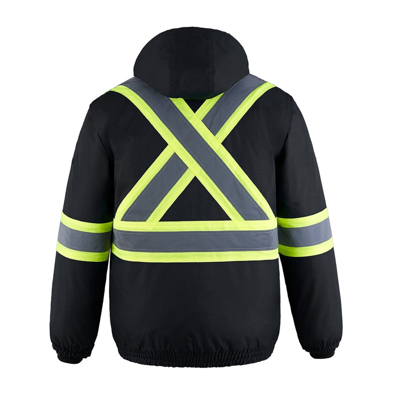 Load image into Gallery viewer, L01277 - Peterbuilt - Hi-Vis 3 in 1 Bomber Jacket w/ Detachable Hood
