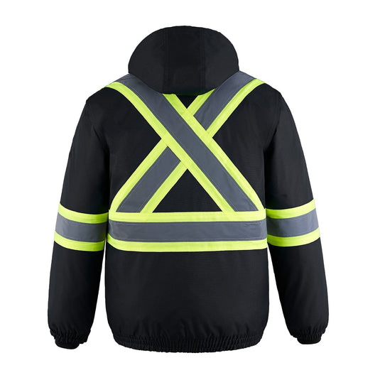 L01277 - Peterbuilt - Hi-Vis 3 in 1 Bomber Jacket w/ Detachable Hood