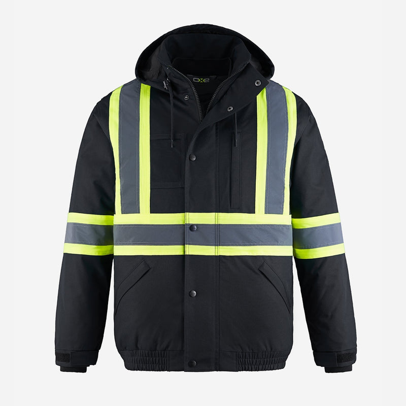 Load image into Gallery viewer, L01277 - Peterbuilt - Hi-Vis 3 in 1 Bomber Jacket w/ Detachable Hood
