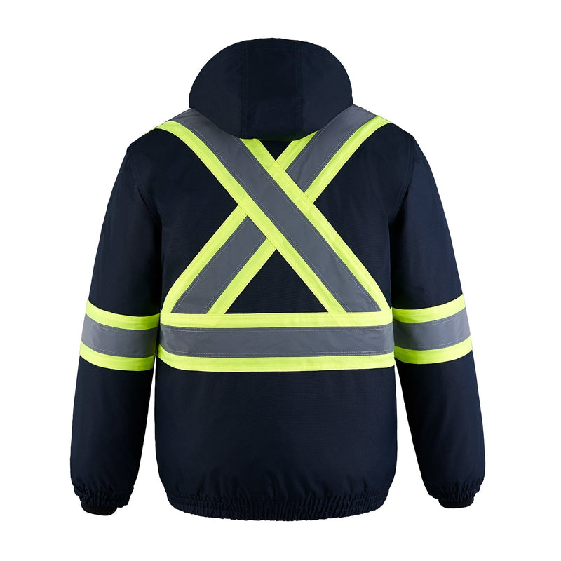 Load image into Gallery viewer, L01277 - Peterbuilt - Hi-Vis 3 in 1 Bomber Jacket w/ Detachable Hood
