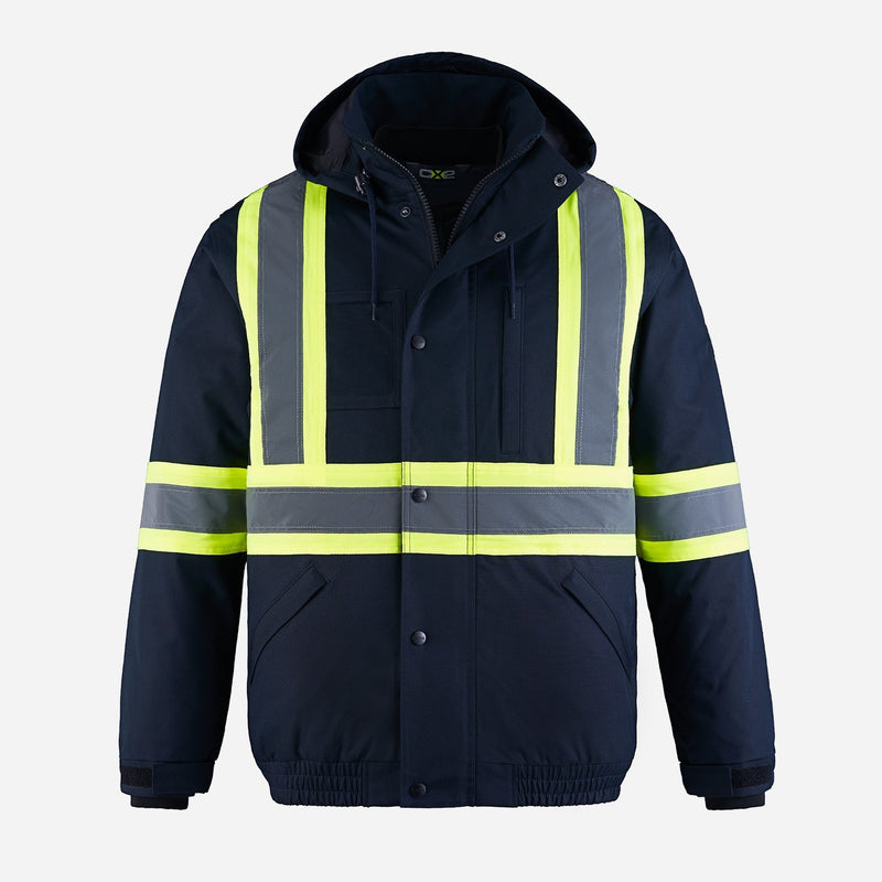 Load image into Gallery viewer, L01277 - Peterbuilt - Hi-Vis 3 in 1 Bomber Jacket w/ Detachable Hood