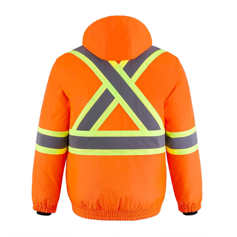 Load image into Gallery viewer, L01277 - Peterbuilt - Hi-Vis 3 in 1 Bomber Jacket w/ Detachable Hood
