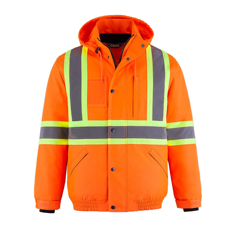 Load image into Gallery viewer, L01277 - Peterbuilt - Hi-Vis 3 in 1 Bomber Jacket w/ Detachable Hood
