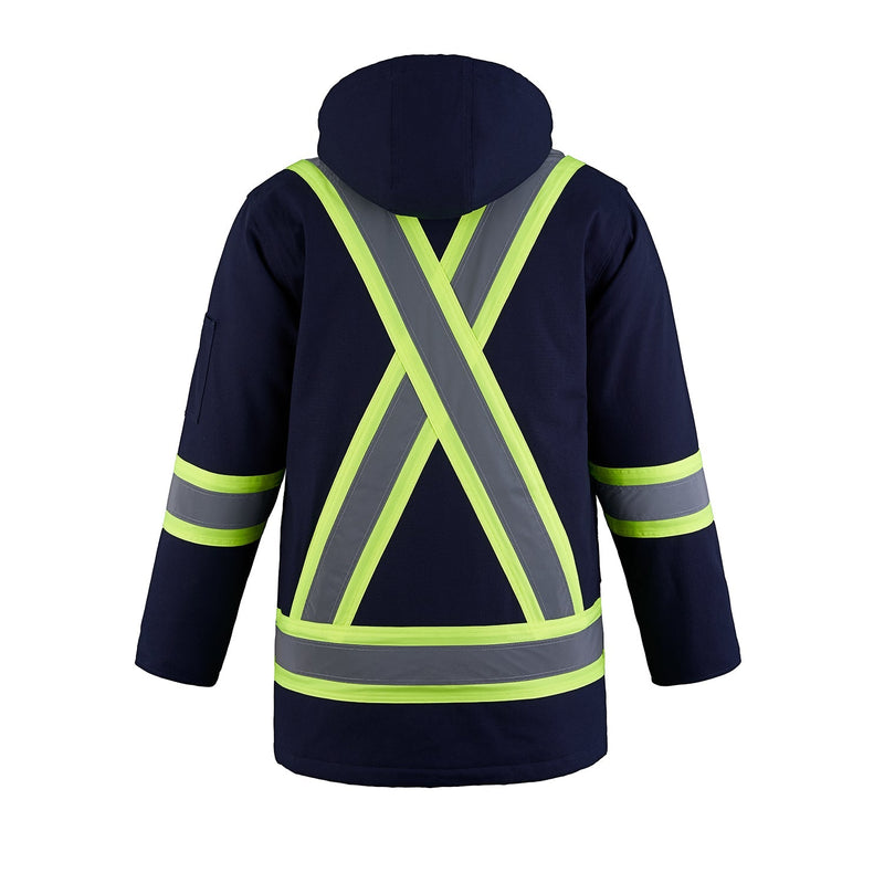 Load image into Gallery viewer, L01292 - Kingpin - Cotton Canvas Hi-Vis Insulated Parka w/ Detachable Hood
