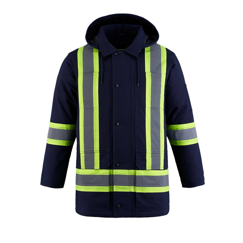 Load image into Gallery viewer, L01292 - Kingpin - Cotton Canvas Hi-Vis Insulated Parka w/ Detachable Hood
