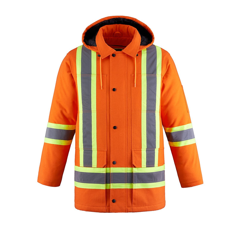 Load image into Gallery viewer, L01292 - Kingpin - Cotton Canvas Hi-Vis Insulated Parka w/ Detachable Hood
