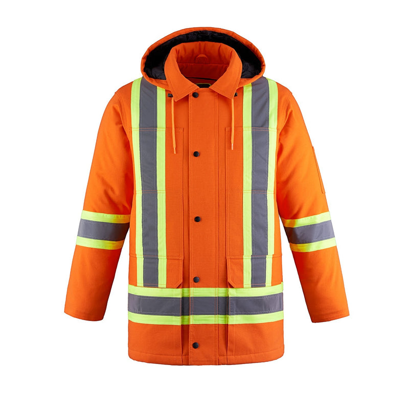 Load image into Gallery viewer, L01292 - Kingpin - Cotton Canvas Hi-Vis Insulated Parka w/ Detachable Hood