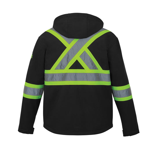 L01305 - Shield - Hi-Vis Softshell Jacket w/ Detachable Hood