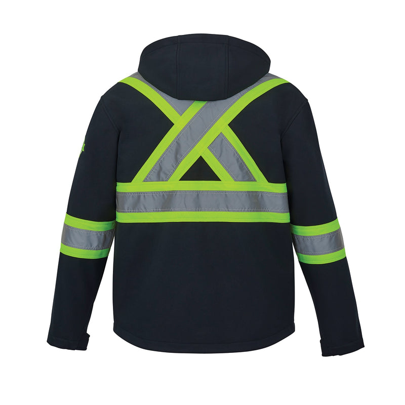 Load image into Gallery viewer, L01305 - Shield - Hi-Vis Softshell Jacket w/ Detachable Hood
