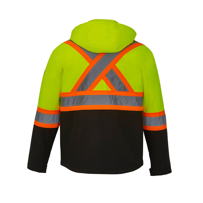 Load image into Gallery viewer, L01305 - Shield - Hi-Vis Softshell Jacket w/ Detachable Hood
