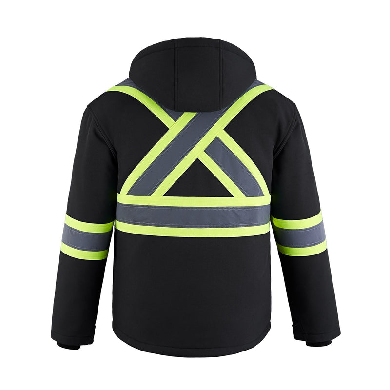Load image into Gallery viewer, L01310 - Freightliner - Hi-Vis Insulated Softshell Jacket w/ Detachable Hood