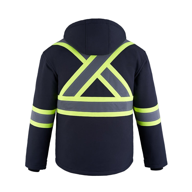 Load image into Gallery viewer, L01310 - Freightliner - Hi-Vis Insulated Softshell Jacket w/ Detachable Hood
