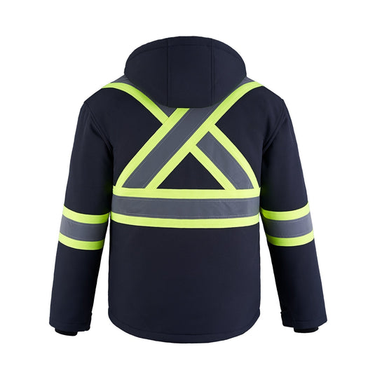 L01310 - Freightliner - Hi-Vis Insulated Softshell Jacket w/ Detachable Hood