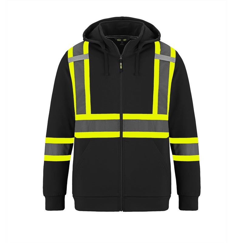 Load image into Gallery viewer, L01380 - Infinity - Hi-Vis Full Zip Hooded Sweatshirt w/ Detachable Hood
