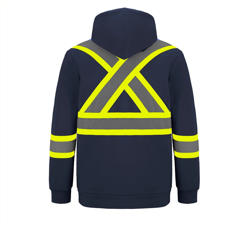 Load image into Gallery viewer, L01380 - Infinity - Hi-Vis Full Zip Hooded Sweatshirt w/ Detachable Hood
