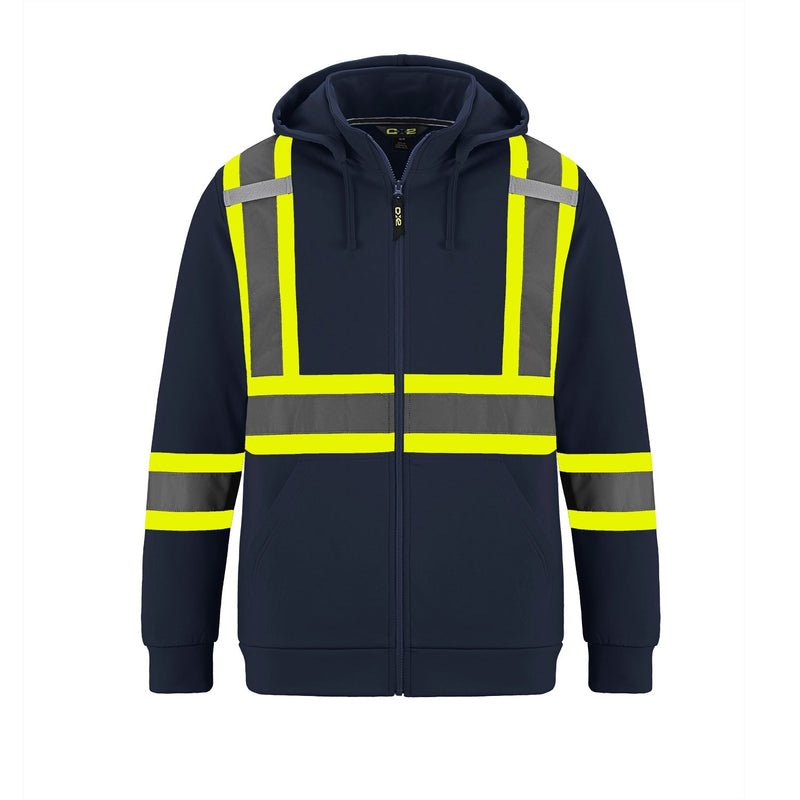Load image into Gallery viewer, L01380 - Infinity - Hi-Vis Full Zip Hooded Sweatshirt w/ Detachable Hood