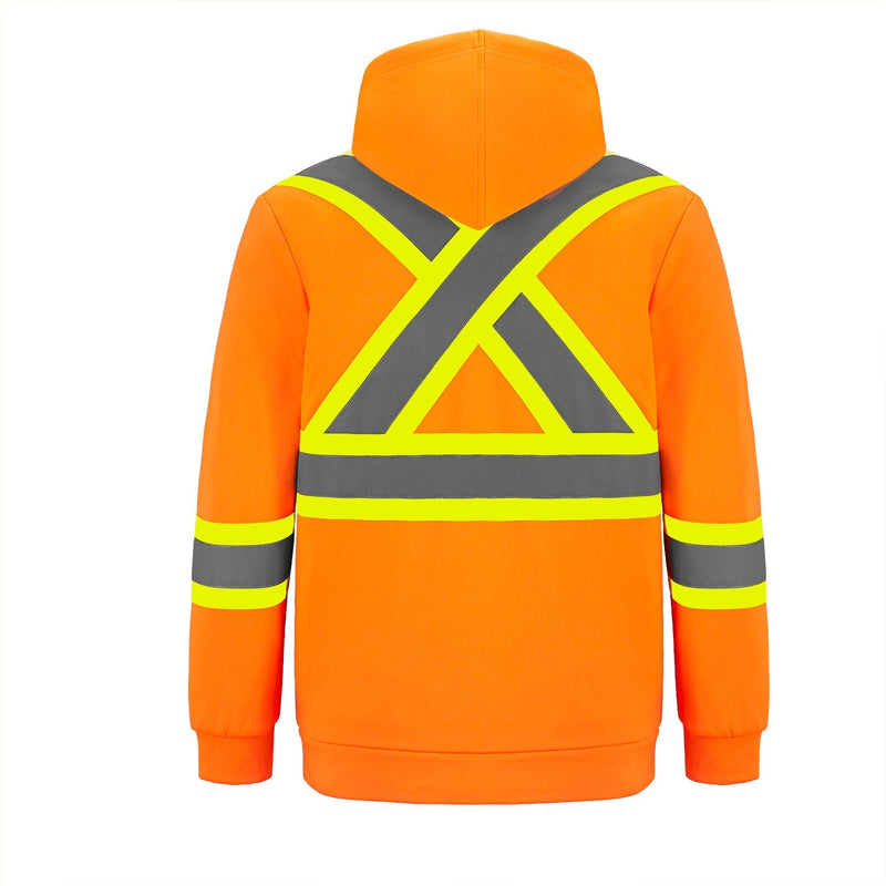 Load image into Gallery viewer, L01380 - Infinity - Hi-Vis Full Zip Hooded Sweatshirt w/ Detachable Hood
